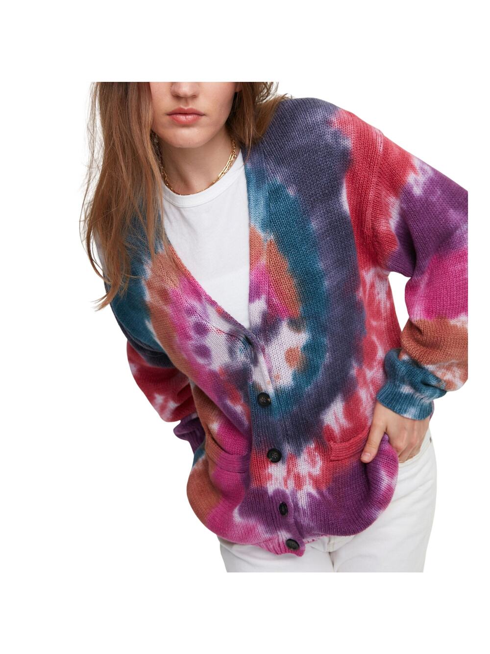 Nsf Vibrant Jewel Tone Dye Rogers Cardigan Size XS